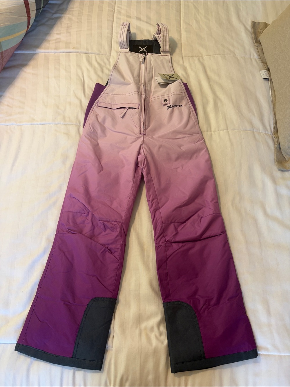 Arctix Girls' Ombre Purple Pink Snow Bib Pants- NWT